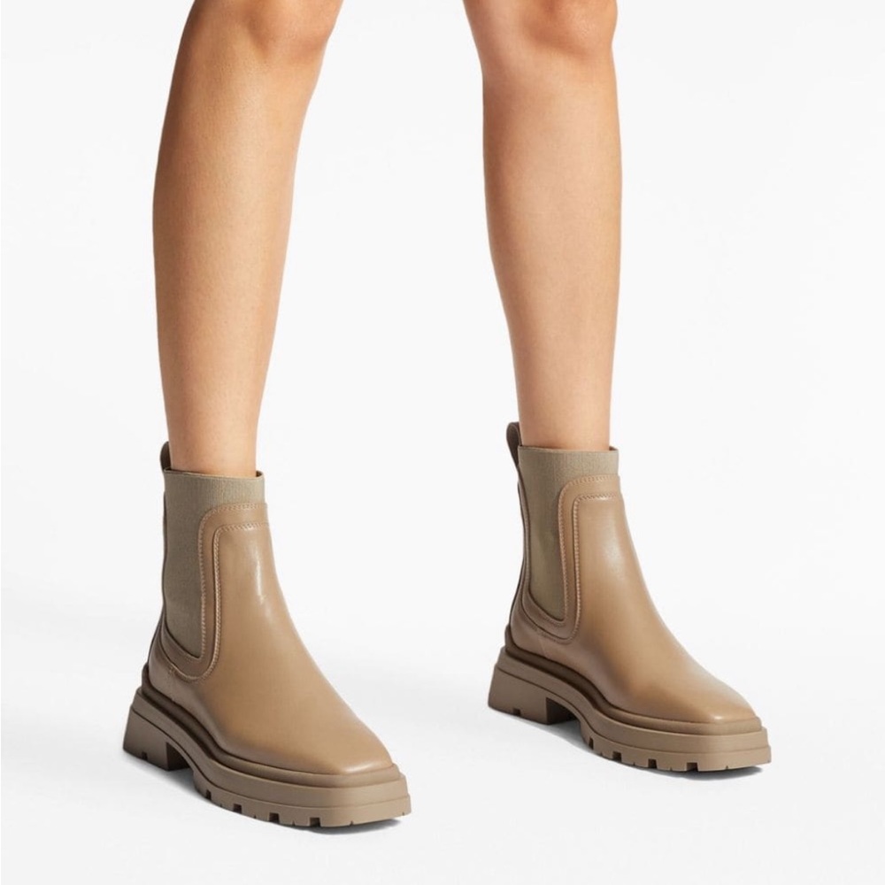 Jimmy Choo Taupe Chelsea Winter Boots
